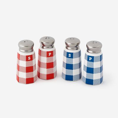 Gingham Salt and Pepper 4” Assorted