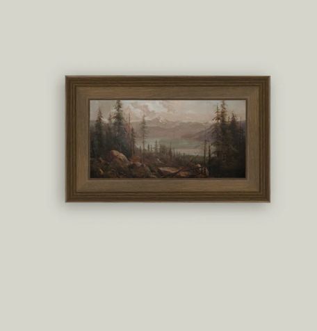Landscape with Fallen Tree Art Print 12x7”