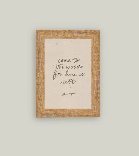 Come To The Woods Vintage Framed Sign