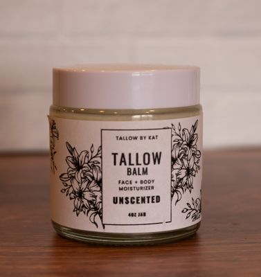 Tallow By Kat Unscented Tallow Balm