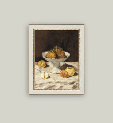 Pears Still Life Sign Vintage Framed Wall Art