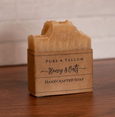 Honey &amp; Oats Handcrafted Tallow Soap