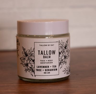 Tallow By Kat Lavender Tea Tree Geranium Tallow Balm