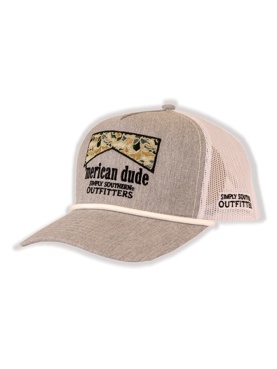  Simply Southern 'Merican Dude Trucker Hat Grey