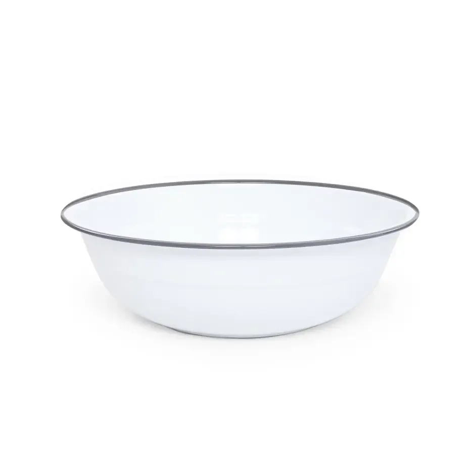 Medium Basin Grey Rim Enamel by Crow Canyon