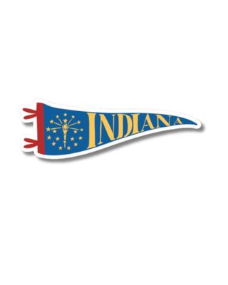 Indiana State Flag Sticker | 3 x 1 Matte Die Cut Stickers