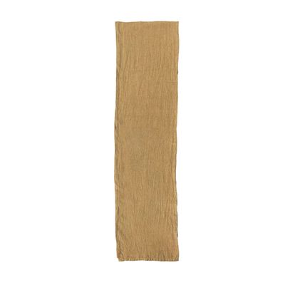 Mustard Yellow Stonewashed Linen Table Runner