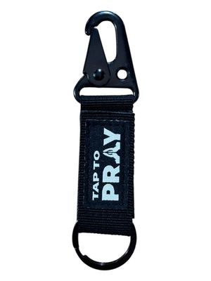 Tap to Pray Black® Carabiner Keychain