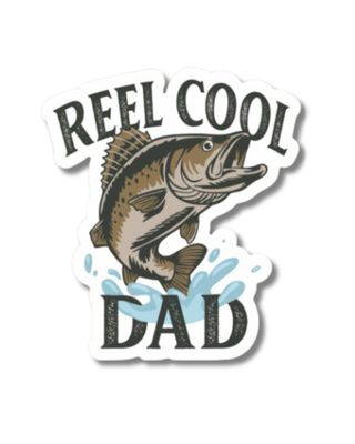 Reel Cool Dad Sticker | 2.65 x 3 Matte Die Cut Stickers