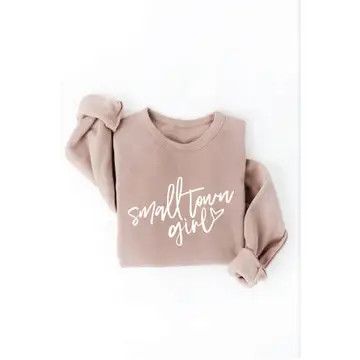 Small Town Girl Sweatshirt, Color: Tan, Size: SM