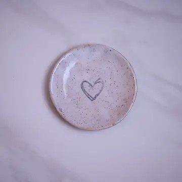 Mini Plate - Heart w/Double lines 4"