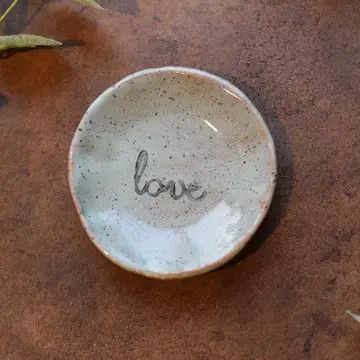 Ring Dish - Love Script 3"