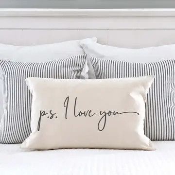 P.S. I Love You Pillow 12x20