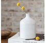 White Ceramic Vase 6.75”