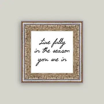 Live Fully Framed Antique Art Vintage Antique Style Sign