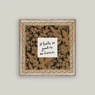 So Good To Be Home Framed Antique Art Sign 9x9”