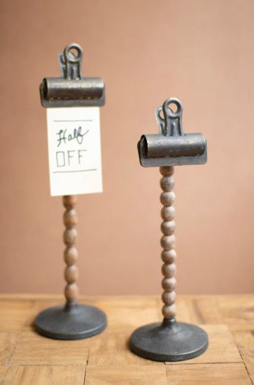 Wood Beads on a Base with Clip LG