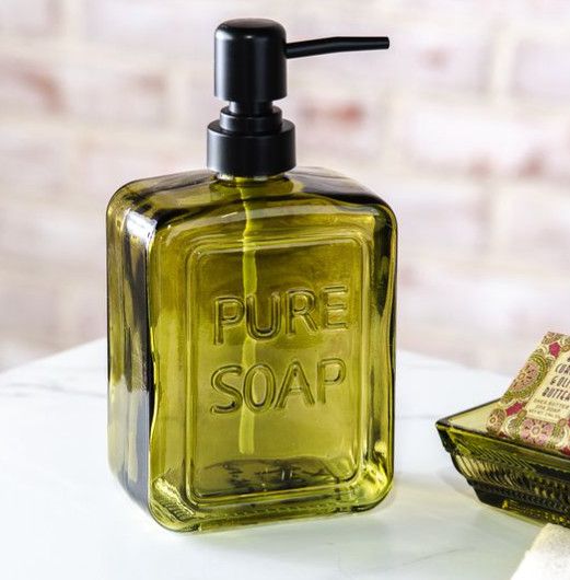 Olive Green Soap Pump 7.7”