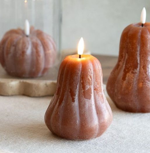 LED Gourd Candle 4”