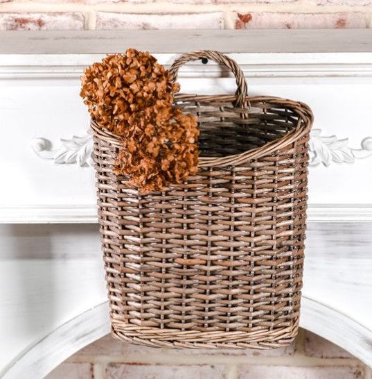 Grey Willow Hanging Basket