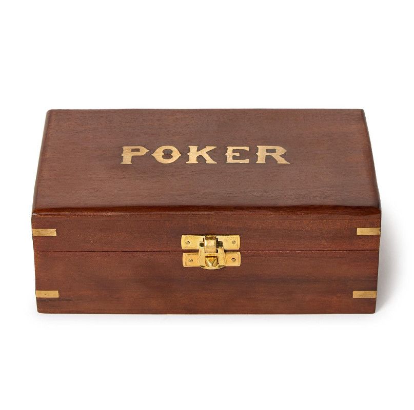 Poker Set in Wood Box