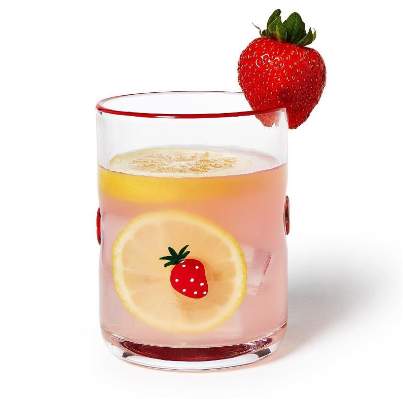 Strawberry Old Fashion Glass