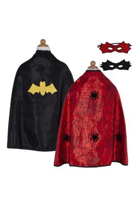 Reversible Spider Bat Cape &amp; Mask Size 4-6