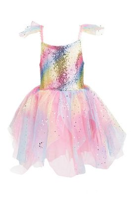 Rainbow Fairy Dress &amp; Wings Size 5-6