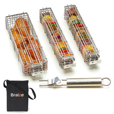 3-Piece Kabob Basket Combo Set