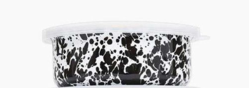 Storage Bowl Black Splatter Enamel by Crow Canyon