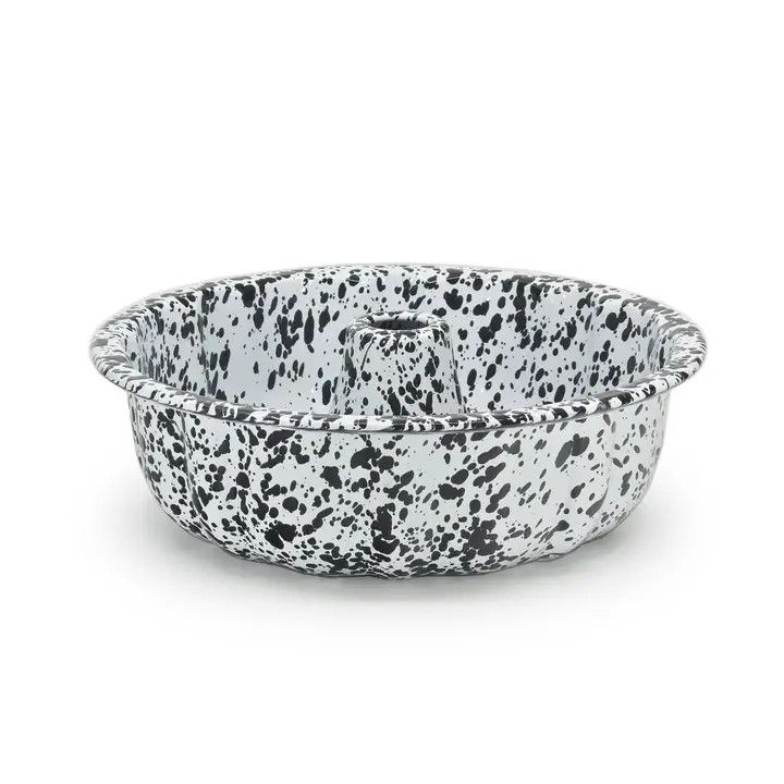 Bundt Pan Black Splatter Enamel by Crow Canyon
