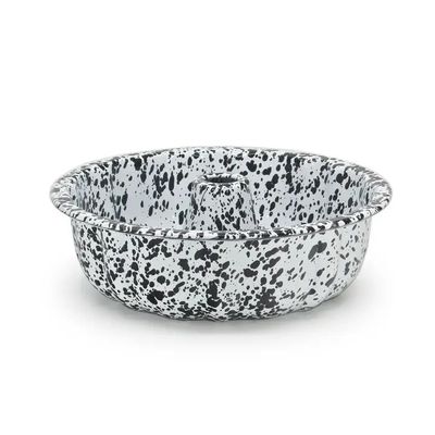 Bundt Pan Black Splatter Enamel by Crow Canyon