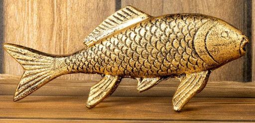 Gold Koi Fish Figurine Lg
