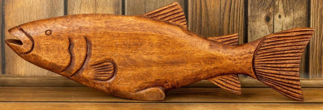 Carved Wood Fish Figure