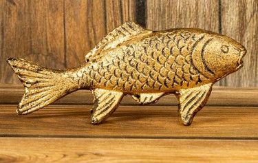 Gold Koi Fish Figurine Sm