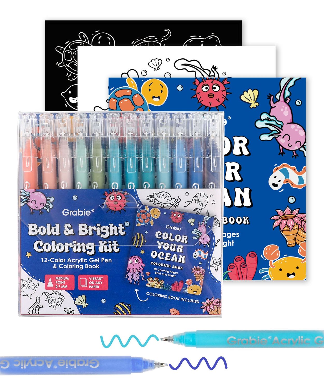 Bold &amp; Bright Coloring Kit - Ocean Color