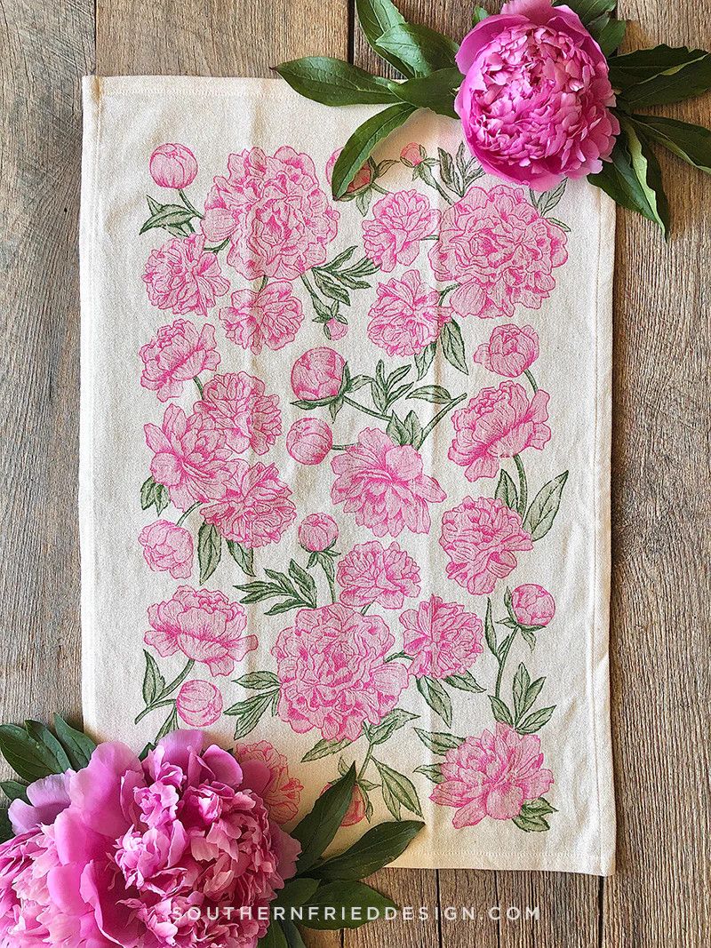 Peony Pattern - Kitchen Towel