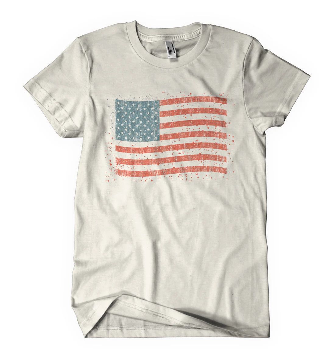 Flag Shirt, Color: White, Size: SM