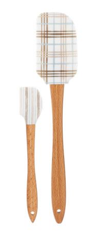 Plaid &amp; Stripe Spatula Set of 2