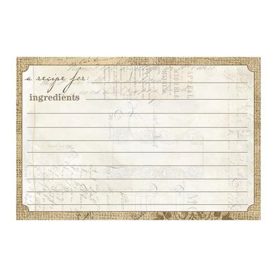 4 x 6 Perfect Setting Recipe Cards
