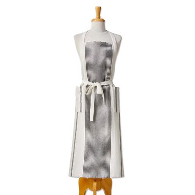Black &amp; Ivory Stripe Apron