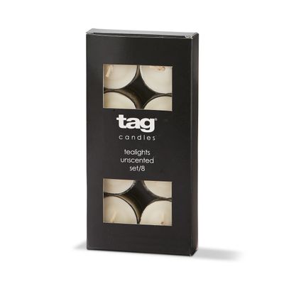 Color Studio Tealight Candles Set of 8 Ivory