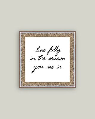 Live Fully  | Vintage Framed Antique Style Sign