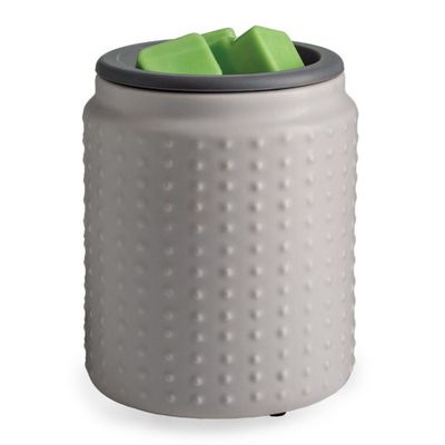 Flip Dish Wax Warmer Gray Hobnail