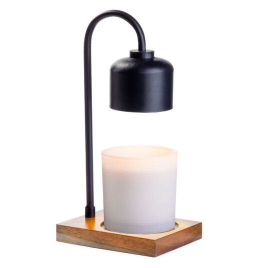 Arched Candle Warmer Black &amp; Wood