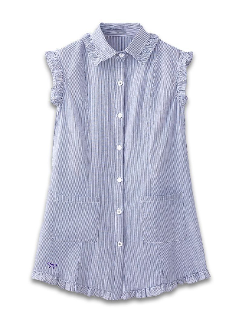 Baby Blue Shirt Dress, Size: XS