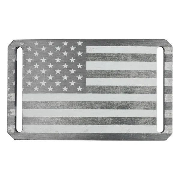 Grip6 Men's USA Flag Belt Buckle, Color: Gunmetal