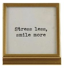 Metal &amp; Glass Frame w/Easel Stress Less