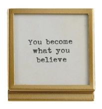 Metal &amp; Glass Frame w/Easel You Become