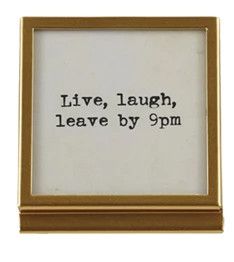 Metal &amp; Glass Frame w/Ease Live, Laugh